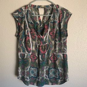 Daniel Rainn Paisley Sleeveless Tunic